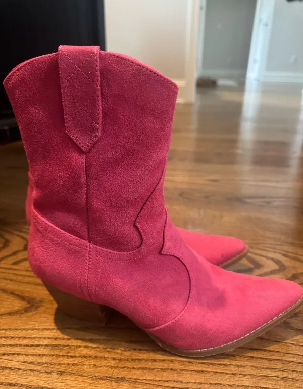Pink Cowboy Boots Size 8 - Image 6