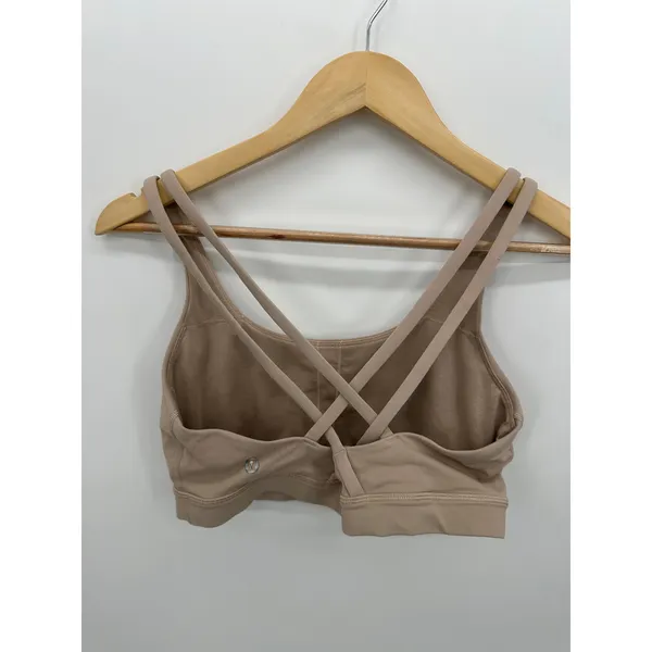 Lululemon Womens‎ Tan Energy Sports Bra Sz 10 Workout Gym Training Running - Image 2