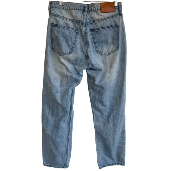 Princess Polly Light Wash High Rise Distressed Straight Leg Jeans‎ Size 6 - Image 7
