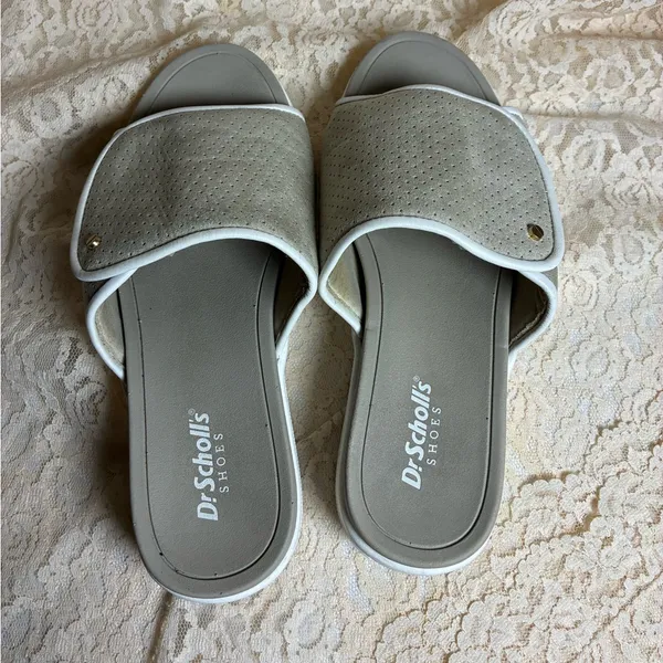 Dr. Scholl's Time Off Set Women's Adjustable Slide Sandals - Oyster Size 6 - Image 5