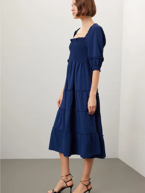 Hill‎ House Nesli Nap Dress Navy Size S - Image 3
