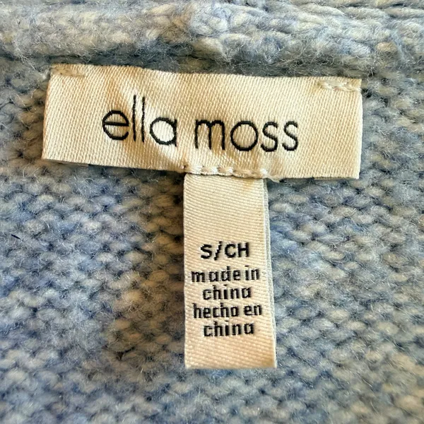 Ella Moss Womens Small Raglan Sleeve Button Front Cardigan Sweater Light Blue - Image 3