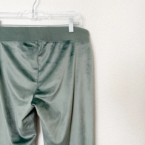 [Aerie] Green Royal Palm Dreamy Velour Low Rise Wide Leg Sweatpants Sz Medium M - Image 8
