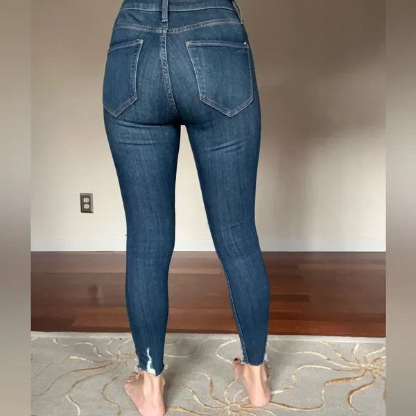 Hollister | Midrise Crop Distressed Blue Jeans Short Petite Size 00 - Image 2