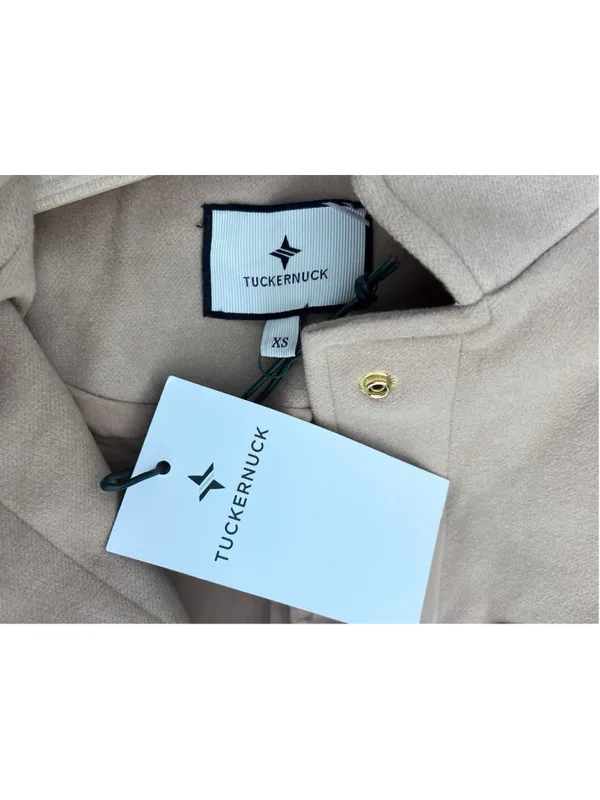 Tuckernuck Marant Camel Shirt Jacket Gold Snap XS Heavy Thick Minimalist Classic - Image 12