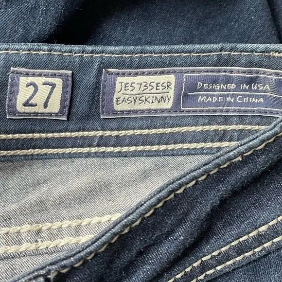 Miss Me Women's Easy Skinny Jeans Size 27 | 4 Dark Wash FDL Embellished Y2K Jean - Image 10