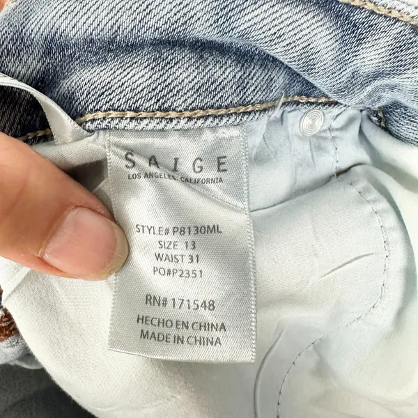 Saige Denim High Rise Barrel Jean Size 13/31 Light Wash - Image 8