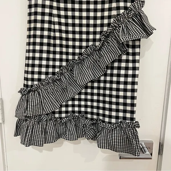 Lovers + Friends Gabby Gingham Ruffle Mini dress Sleeveless Checkered Print - Image 4