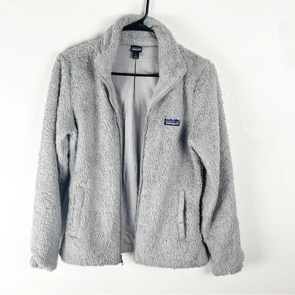 PATAGONIA Gray Los Gatos Full Zipper Pockets Fleece Jacket Small Outdoors Casual - Image 7