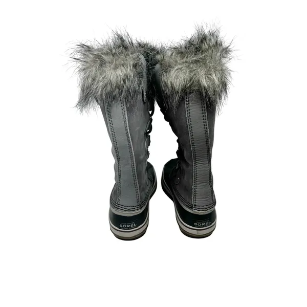 SOREL Joan of Arctic Quarry Grey Snow Boots Women Size 7 Waterproof Faux Fur⁠ - Image 7