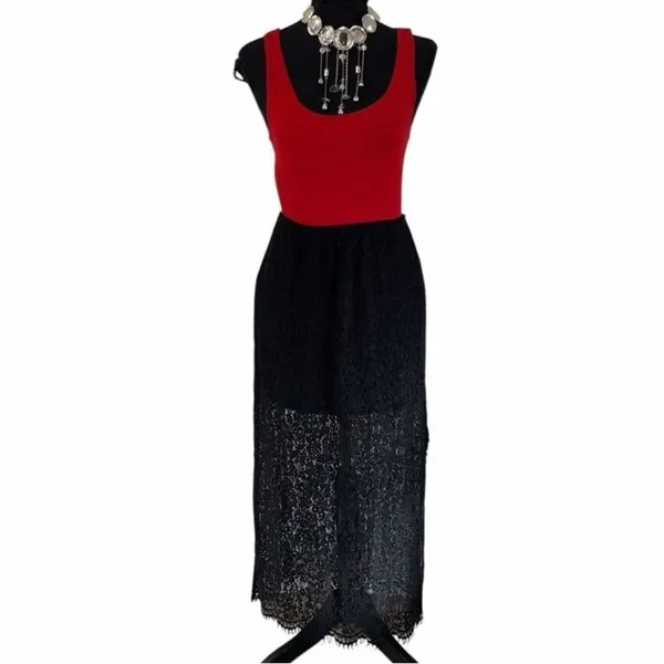 Gap Black Lace Midi Midi Skirt(Size XXS) - Image 6