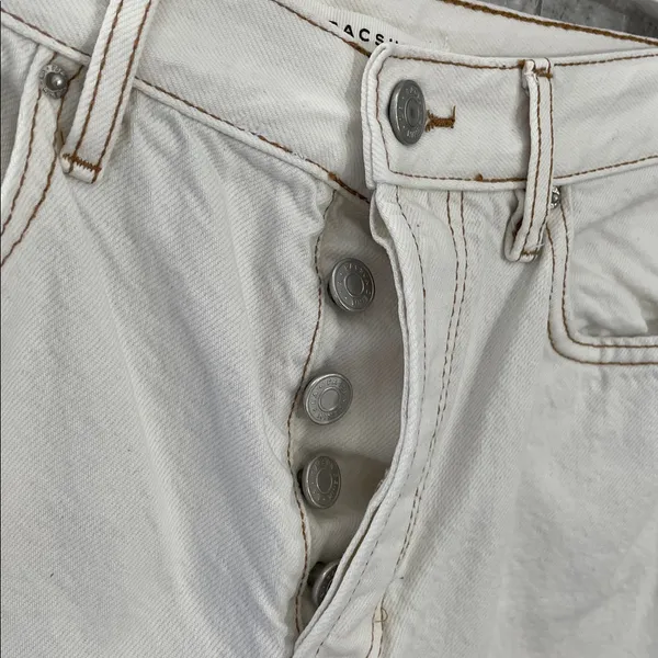 PacSun Cream Straight Leg Dad Jeans - Image 3