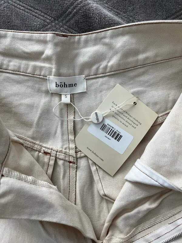 Bohme Pants Wide-Leg Ivory - Image 6
