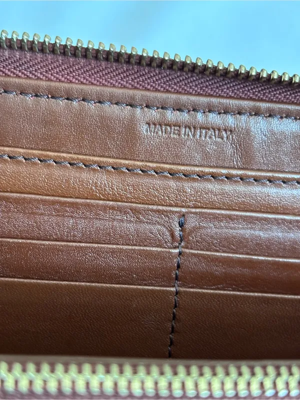 Authentic Burberry Pink House Check Zip Wallet - Leather Refinished / As Is - Image 8