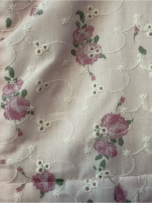 Princess Polly light pink floral eyelet sleeveless ruffle strap sundress size 6 - Image 13