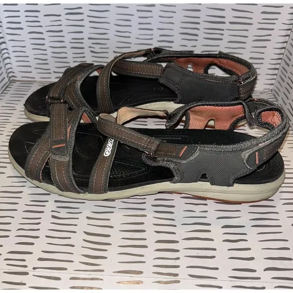 ECCO Offroad Womens Gray Brown Strappy‎ Sport Hiking Sandals Size 41 10-10.5 - Image 2