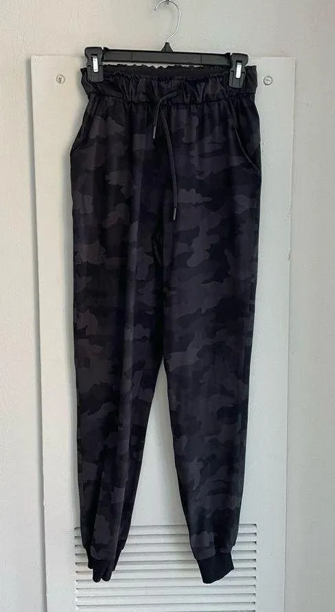 Black Camo Stretch High Rise Joggers - Image 5