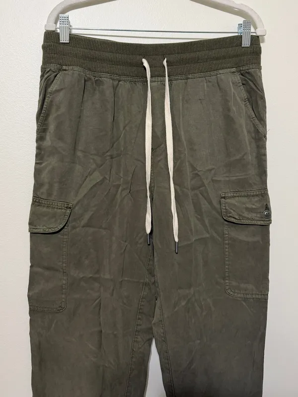 Aerie Cargo Joggers Size Medium Green Pants Women’s Comfy Casual - Image 4
