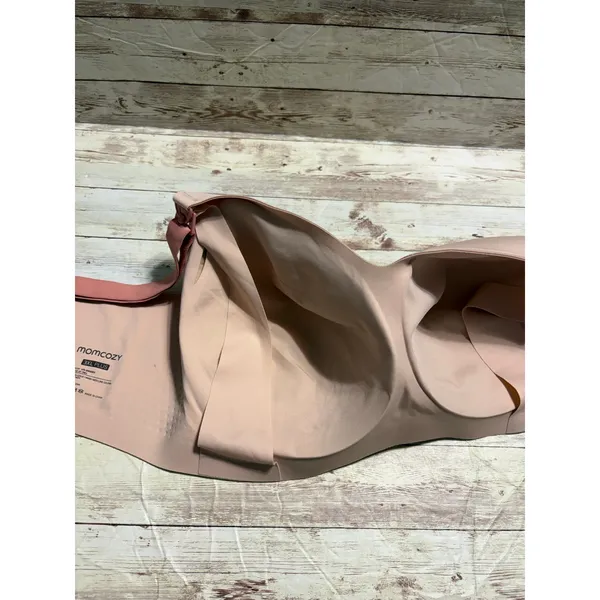 MomCozy Nursing Bra Plus Size 3X Neutral Breastfeeding Wireless - Image 5