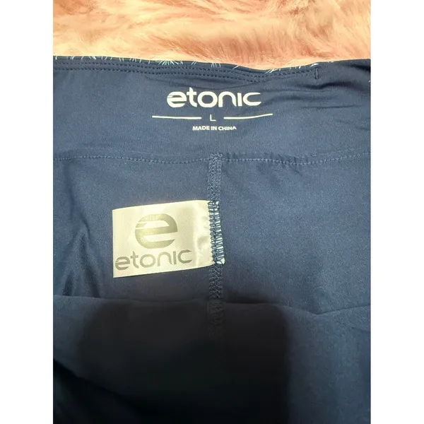 NWT Etonic Golf Skort Navy Blue Floral Print Skirt Athletic Size Large - Image 6