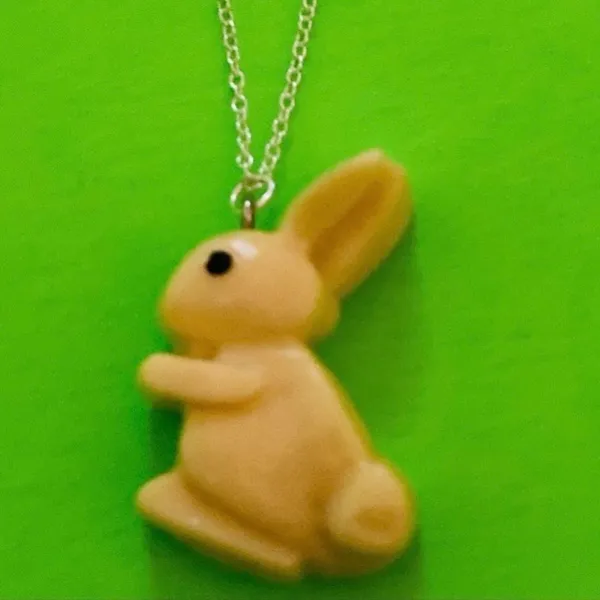 Bunny Rabbit Sterling Silver Necklace Kawaii Jewelry Egirl Lolita Emo girls gift - Image 2