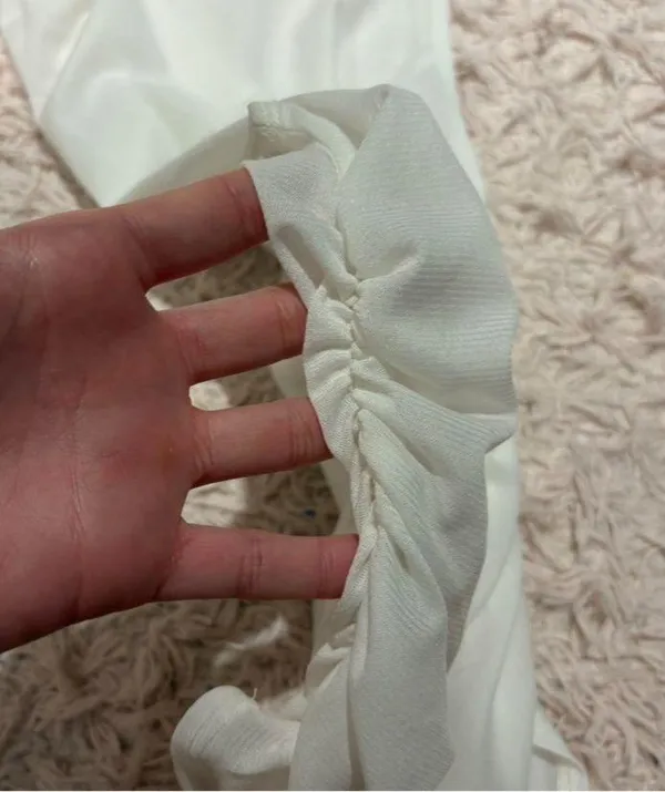 Abercrombie and fitch cinched white mesh dress - Image 3