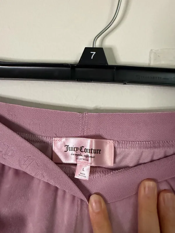 Juicy Couture Plush Velvet Lounge Shorts - Dusty Rose - Image 2
