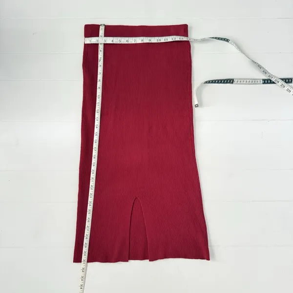 George Women’s Size Small Red Ribbed Long Skirt GRF42001LD - Image 3