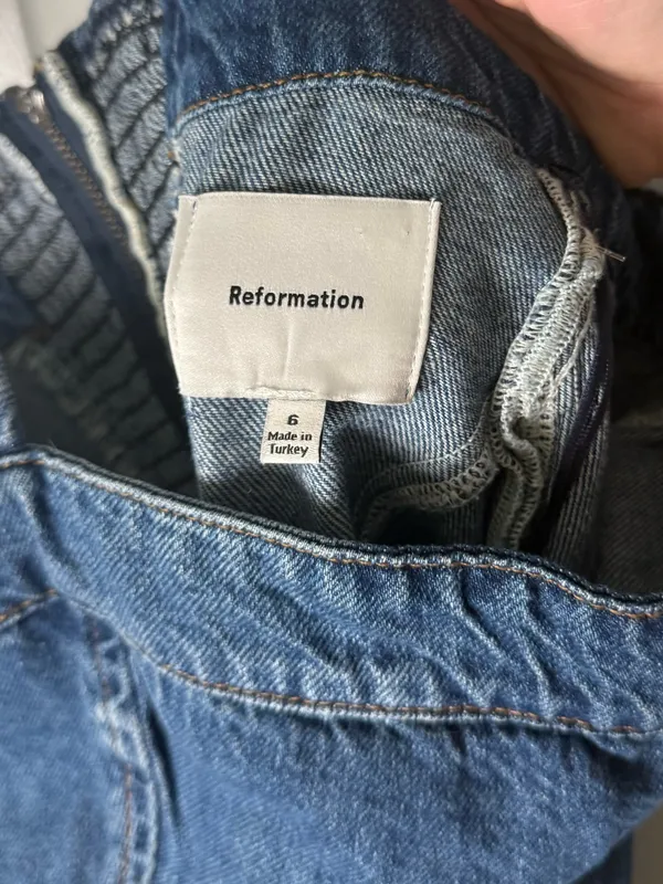 Reformation Elma Denim Mini Dress 6 - Image 7