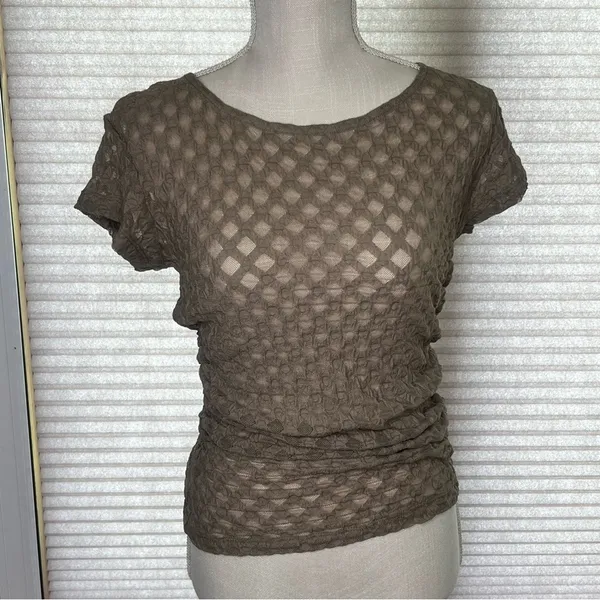 Free People Intimately NEW Lace Baby Tee Keep It Simple Top Size M #C24109 - Image 2