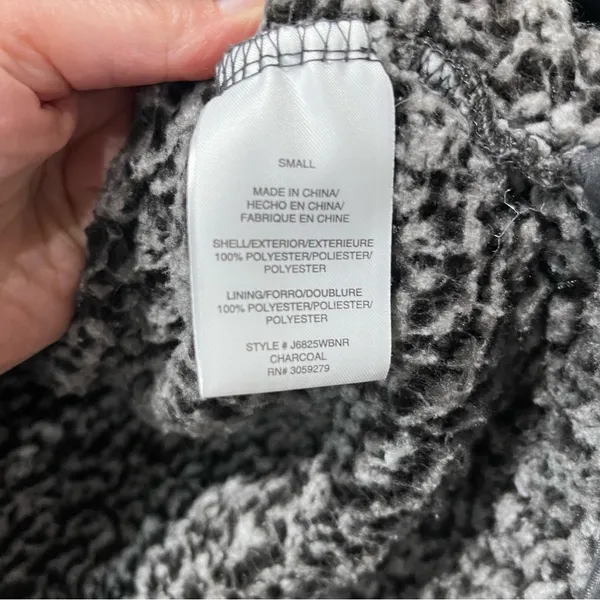 Thread & Supply Cozy Sherpa Fleece Pullover Sweatshirt 1/4 Zip Grey‎ Size Small - Image 6
