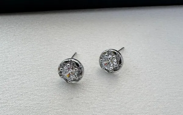 8mm CZ Stud Earrings for Men Women,Streetwear Hip Hop Unisex Earrings - Image 2