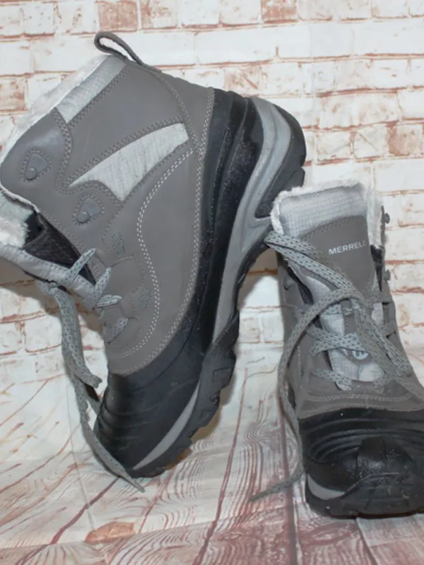 Merrell Opti-Warm Insulation Waterproof Boots Gray Women's Size 6.5 - Image 2