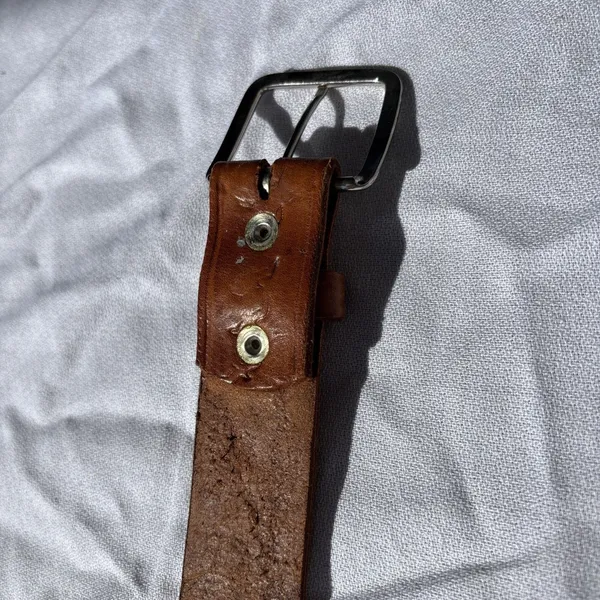 Vintage Hand‎ tooled Braided Leather Belt Embossed Eagle Design Brown Large - Image 5