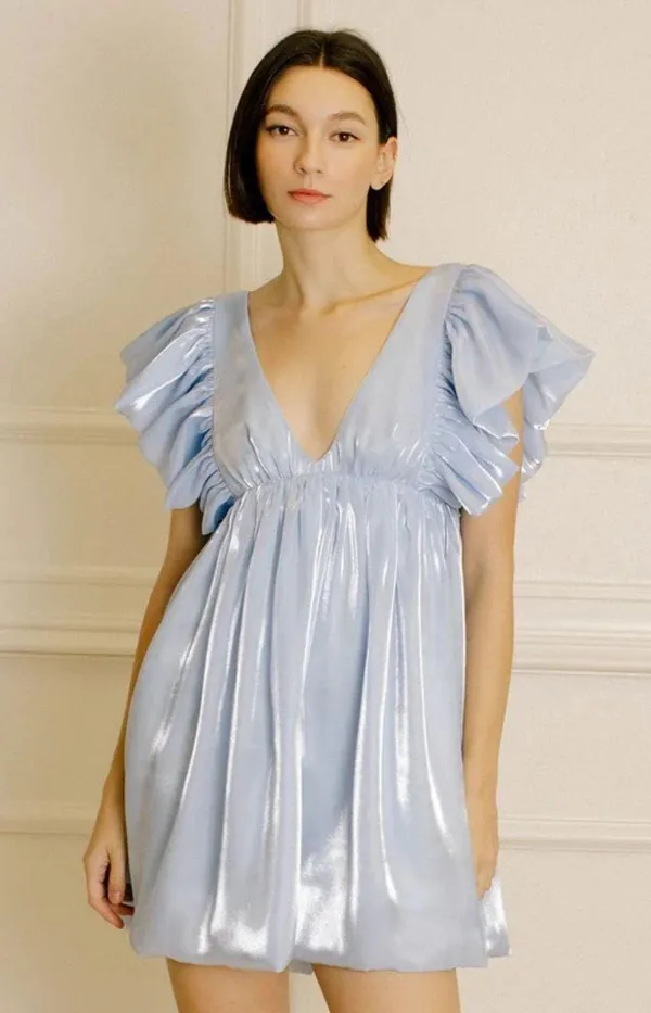 Blue Mini Dress - Image 3