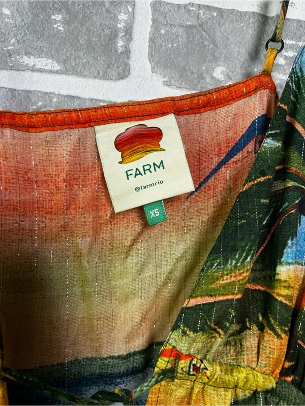 FARM Rio Carioca Cover Up Multicolor Tropical Maxi Swim Coverup Size XS SOLD OUT - Image 4