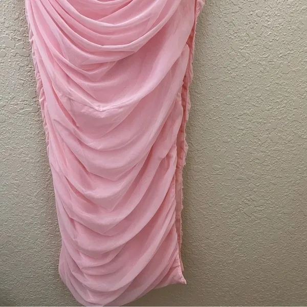 House of CB “Sofia” Fairy Pink Mesh Maxi‎ Dress strapless NWOT like fornarina XL - Image 11