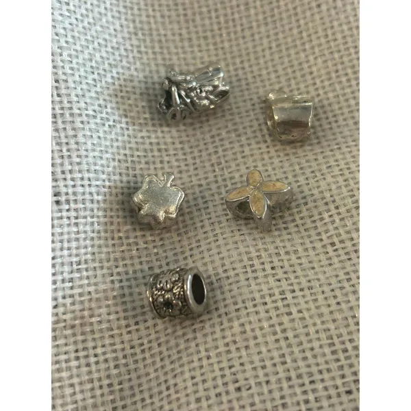 A499 charm bracket silver plated 5 pcs Gray - Image 2