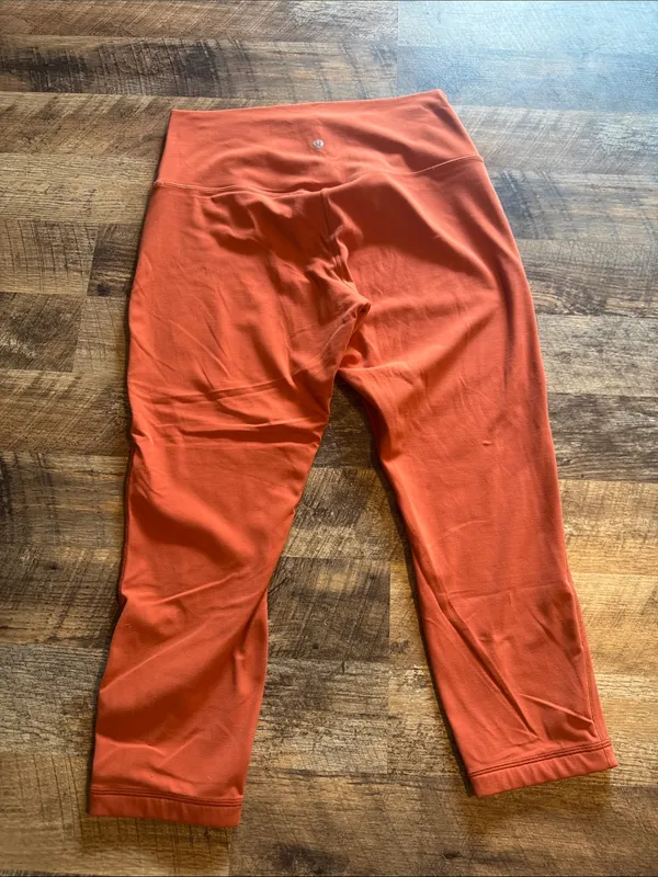 EUC lululemon Orange High-Rise Crop Leggings - Image 2