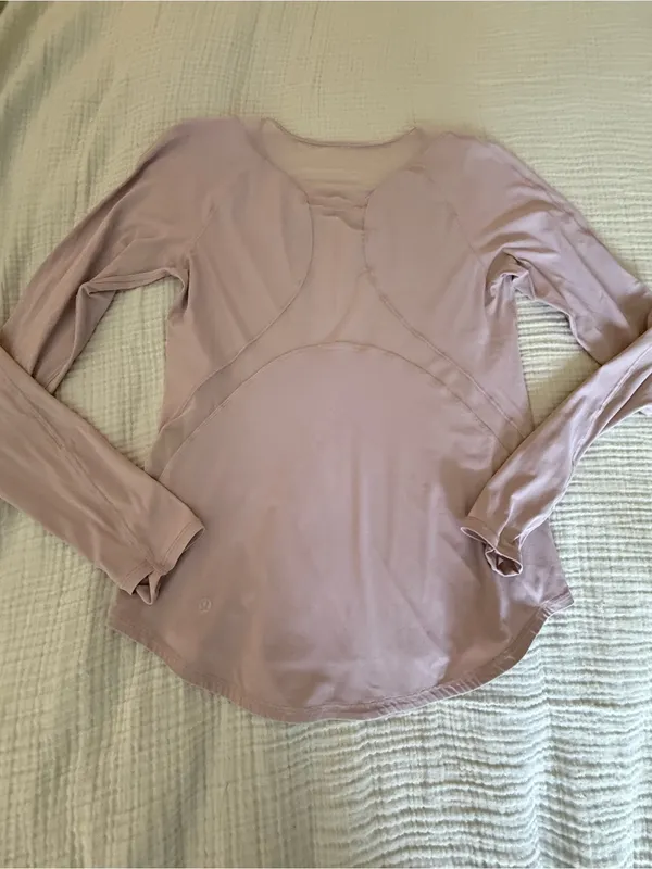 Lululemon Sculpt Long-Sleeve Performance Top Powdered Mauve - Image 4