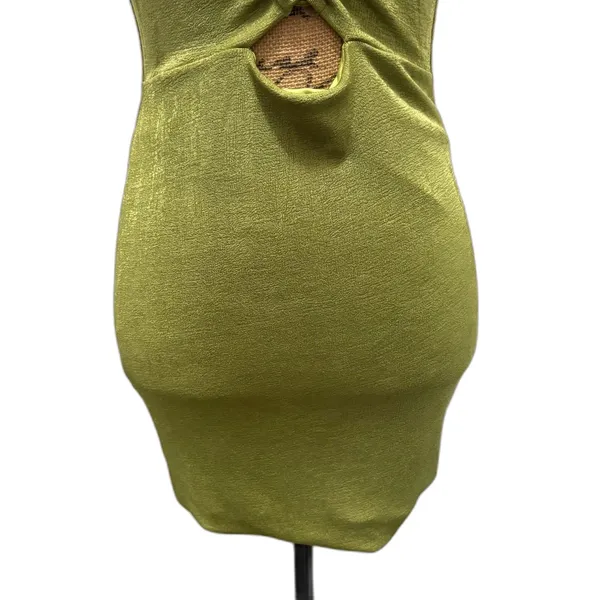 Princess Polly Zamia Cutout Mini Dress Chartreuse Green Halter Bodycon US Size 6 - Image 4
