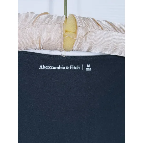 Abercrombie & Fitch Sweetheart Long Sleeve Bodysuit Medium Black Layer Minimal - Image 6