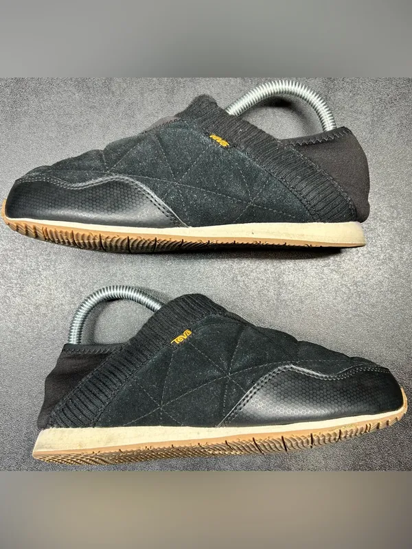 Teva Women’s Size 7 Ember Moc Shearling Black Lined Slipper Shoes - Image 2