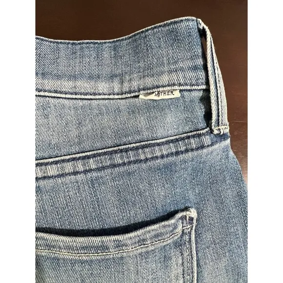 MOTHER Runaway Step Fray Jeans A Night In Havana High Rise Flare 29 - Image 11