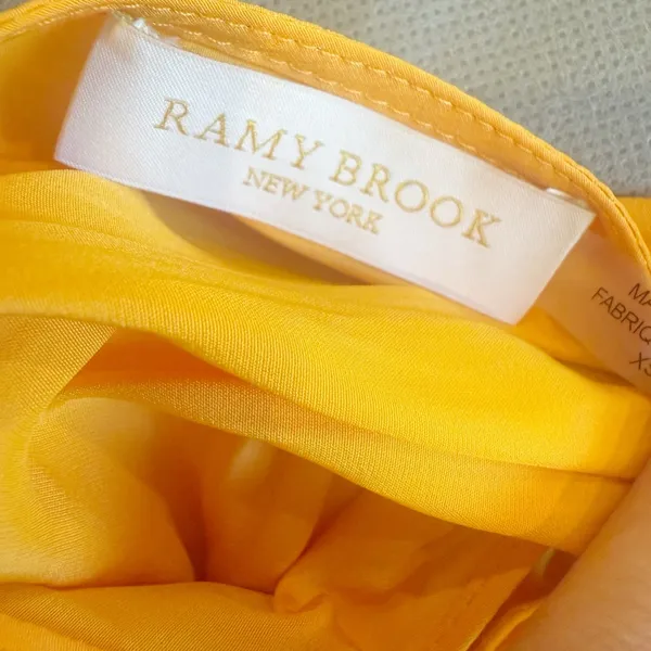 RAMY BROOK Alexandra‎ Dress in Lemon Zest Ruffle Tiered Mini - Image 4