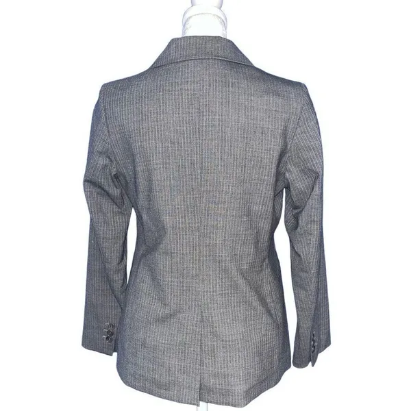 ‎Talbots gray & white pinstriped blazer 4P - Image 3