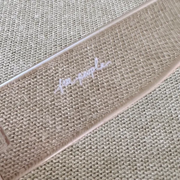 FREE PEOPLE Sidetracked Rimless Sunglasses Retro 70’s Summer Beach Neutral RARE - Image 7