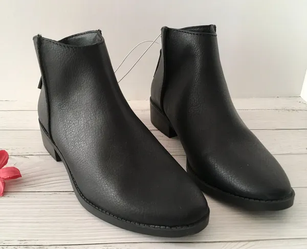 Black Ankle Boots, Size 7 - Image 3