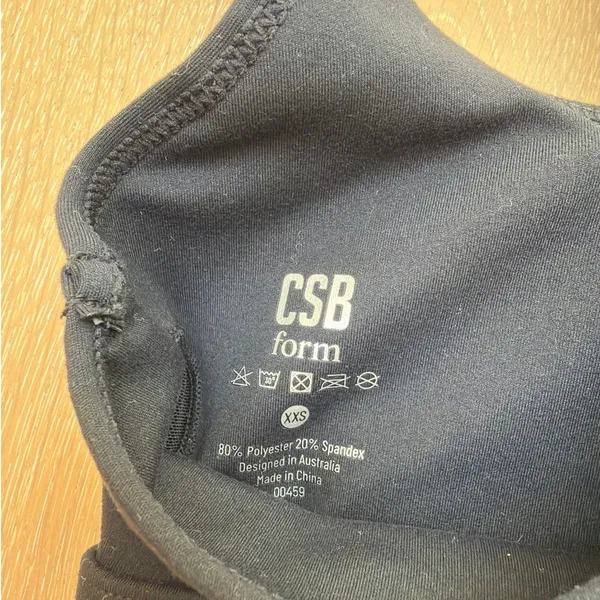 CSB Form Racerback Crop Top Size XXS Black - Image 3