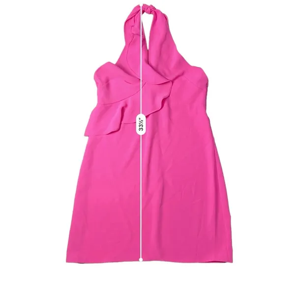 Amanda Uprichard New‎ York Hot Pink Halter Mini Dress Size S - Image 3